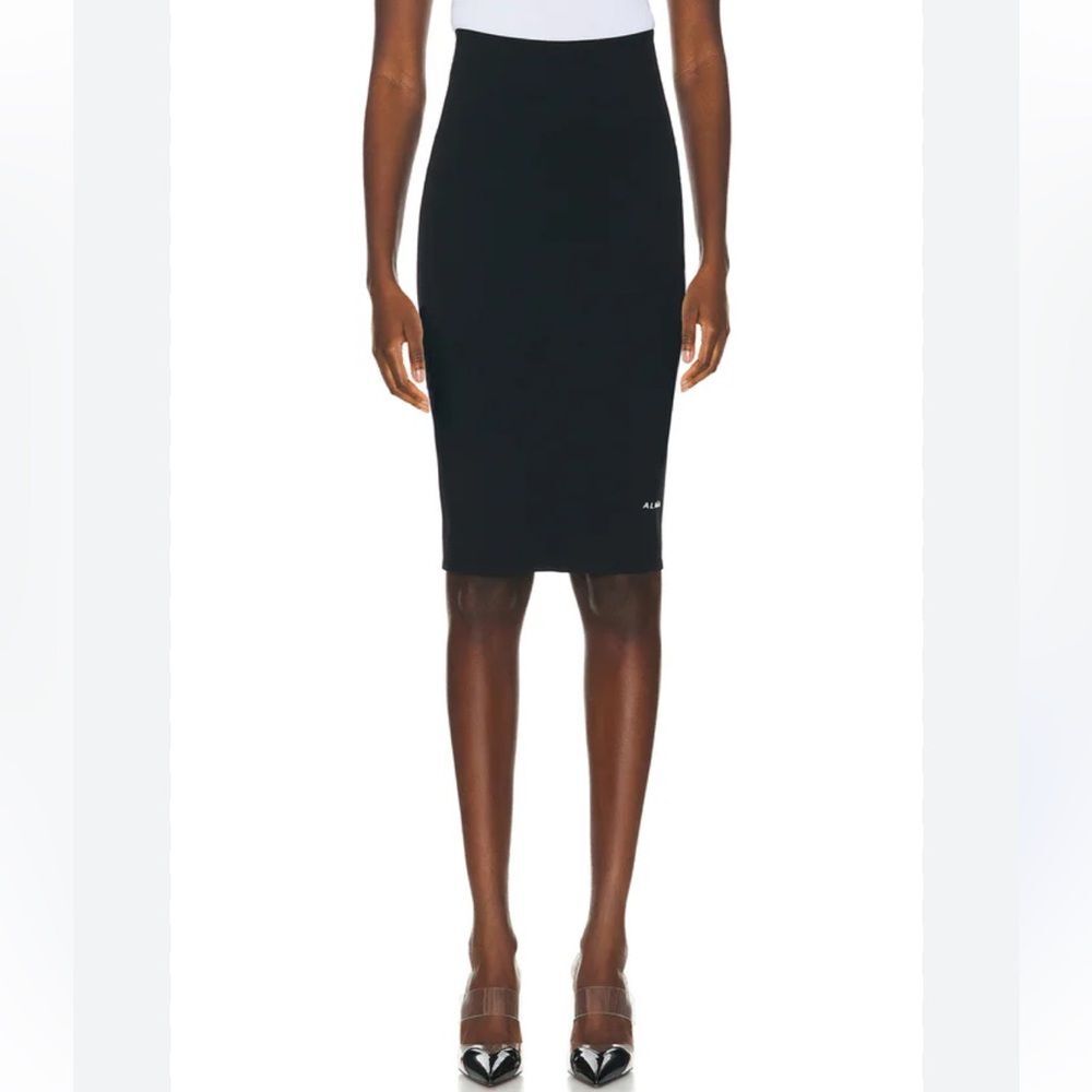 Diane Von Furstenberg Skirt Sz 0 Black Stretch Pencil Knee Length Minimalist